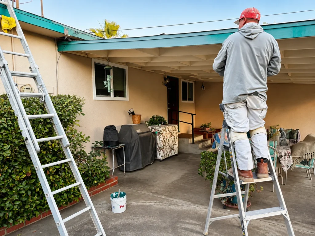 Residential painting project in Visalia CA by Davis Painting